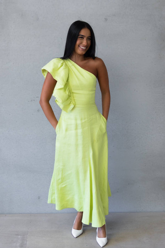 AJE - Bonjour Asymmetric one shoulder Midi (AU 6)