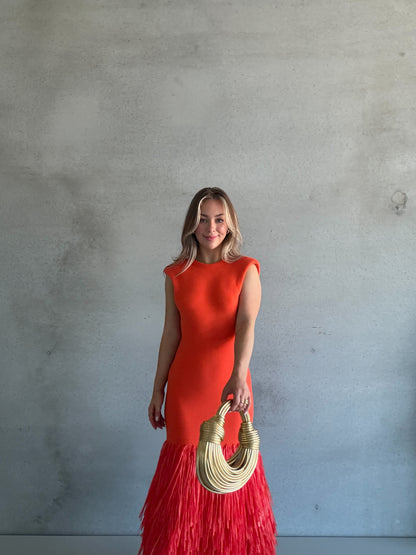 AJE - Rushes Raffia Knit Midi Dress (AU 8/10) Tide & Tulle AJE - Rushes Raffia Knit Midi Dress (AU 8/10) Tide & Tulle