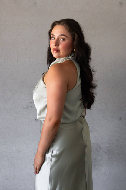 HELLO MOLLY - Switch Over Satin Maxi Dress (AU 10)