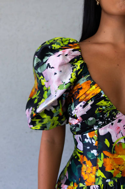 AJE - Gabrielle Plunge Midi Dress (AU 6)
