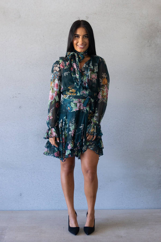 ZIMMERMANN - Wavelength Scallop Frill Dress (AU 8/10)
