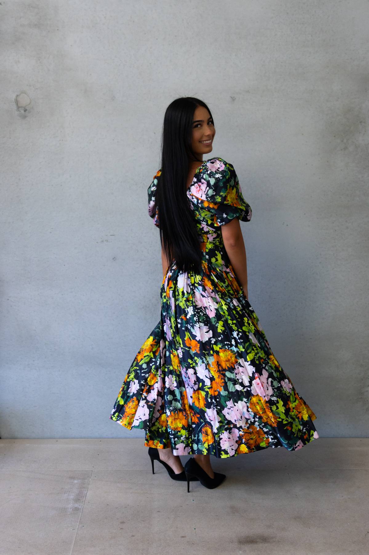 AJE - Gabrielle Plunge Midi Dress (AU 6)