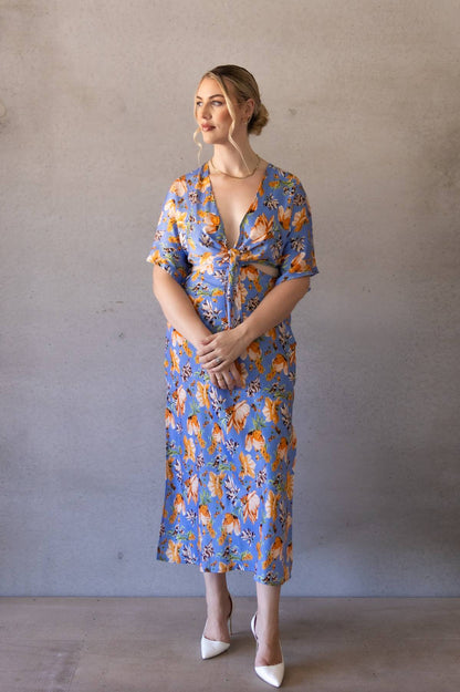 FOR SALE - HERE COMES THE SUN - Floral Midi dress (AU 10)