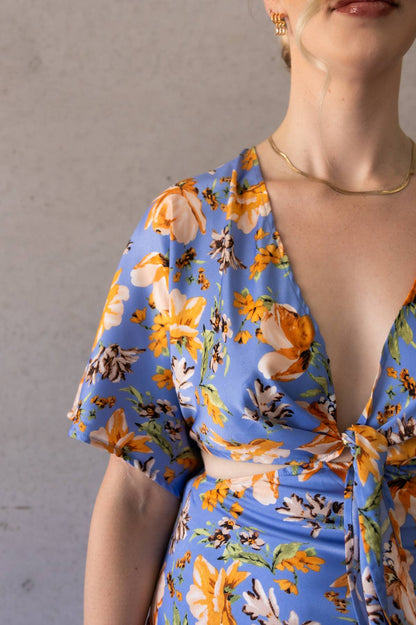 FOR SALE - HERE COMES THE SUN - Floral Midi dress (AU 10)