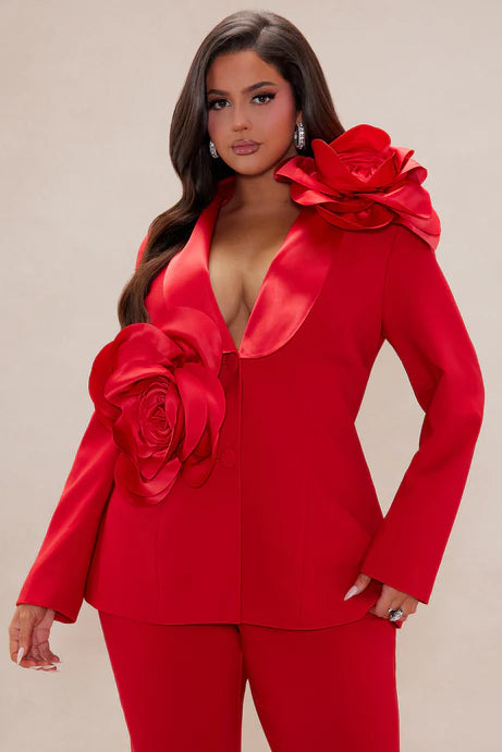Jaden Floral Blazer Suit Set (Size L)