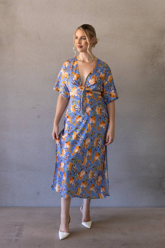 FOR SALE - HERE COMES THE SUN - Floral Midi dress (AU 10)