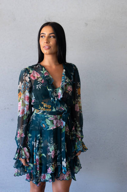 ZIMMERMANN - Wavelength Scallop Frill Dress (AU 8/10)