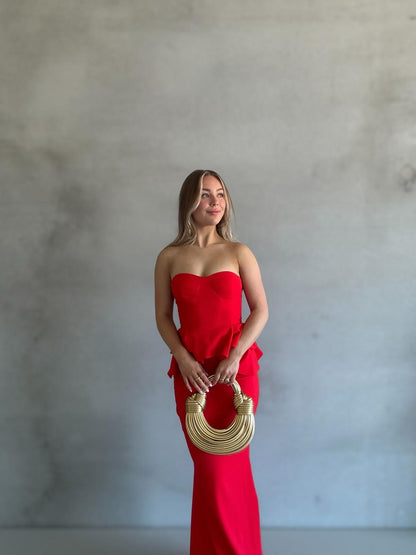 SHEIKE - Strapless Pendulum Maxi Dress (AU 8)