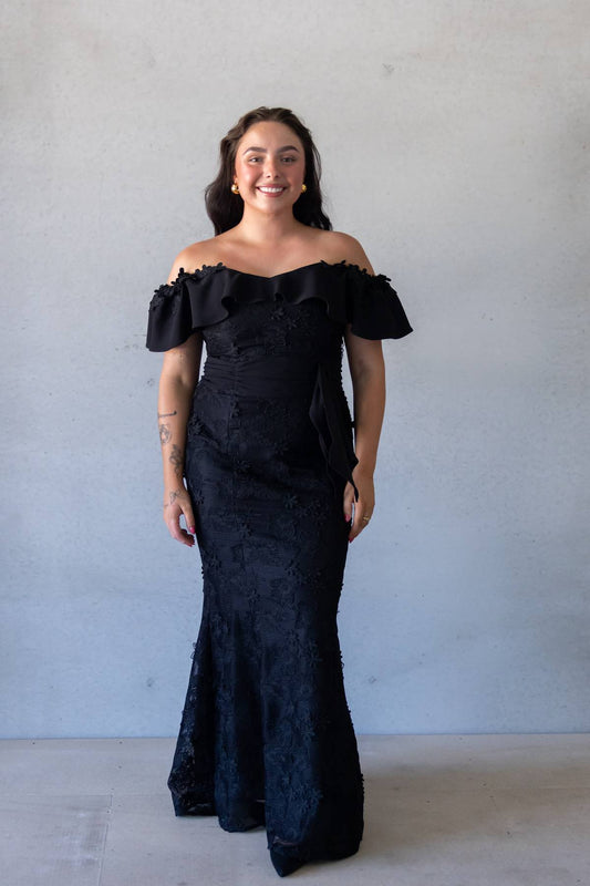 PIZAZZ - Scarlett off shoulder Maxi dress (AU 10/12)