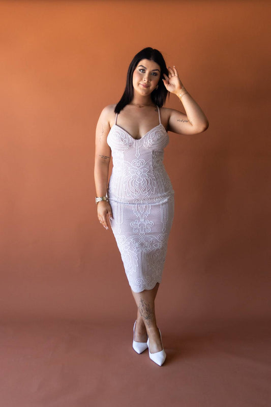 SHEIKE - Lunar Lace Midi Dress (AU 10)