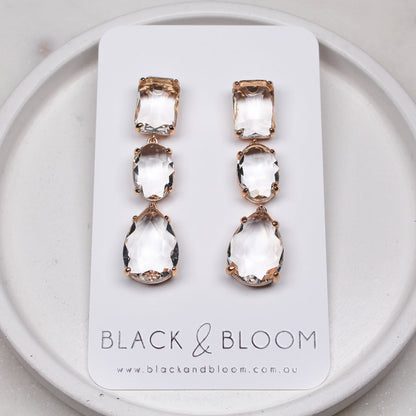 BLACK & BLOOM - Amalfi Earrings in Silver - For Sale