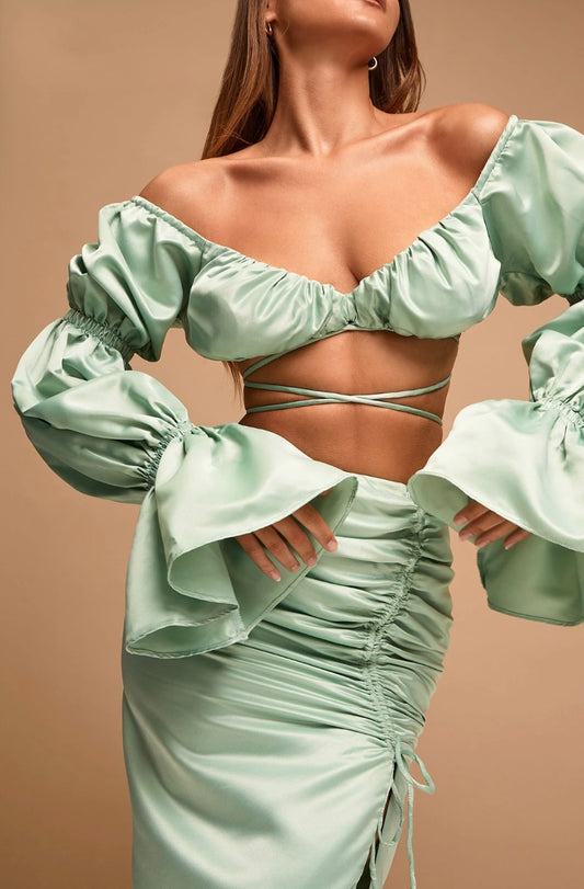 ALAMOUR THE LABEL - Arcelia Set in Mint Green (AU 8)