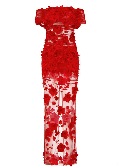 ALAMOUR THE LABEL - Florentina Dress in Red