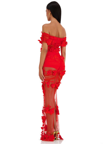 ALAMOUR THE LABEL - Florentina Dress in Red