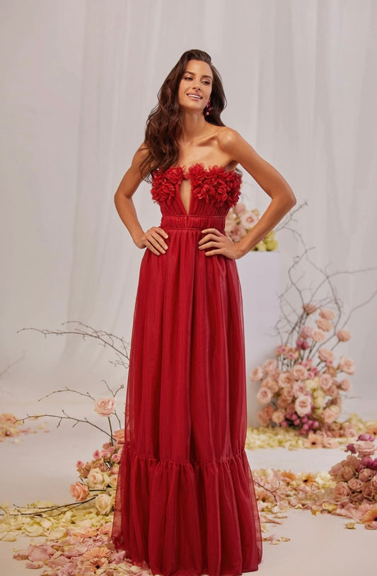 ALAMOUR THE LABEL - Leonie Dress in Red