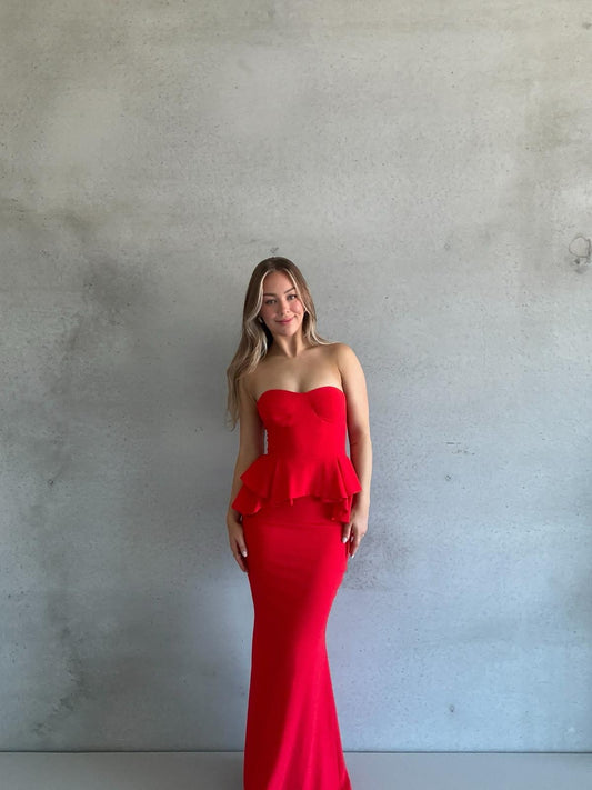 SHEIKE - Strapless Pendulum Maxi Dress (AU 8)