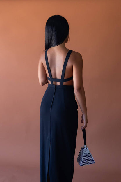 MATTHEW EAGER - Black Maxi Dress (AU 10)