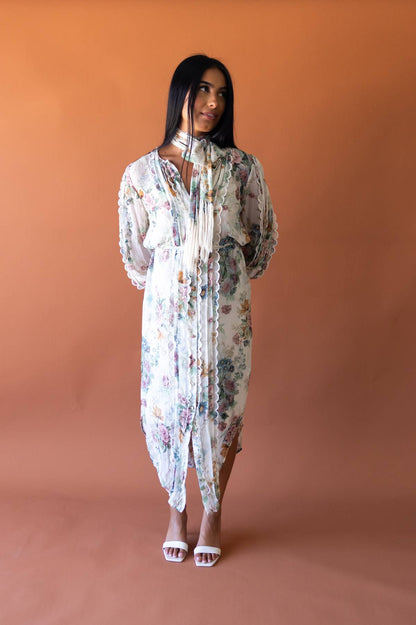 ZIMMERMANN - Wavelength scallop midi dress (1)