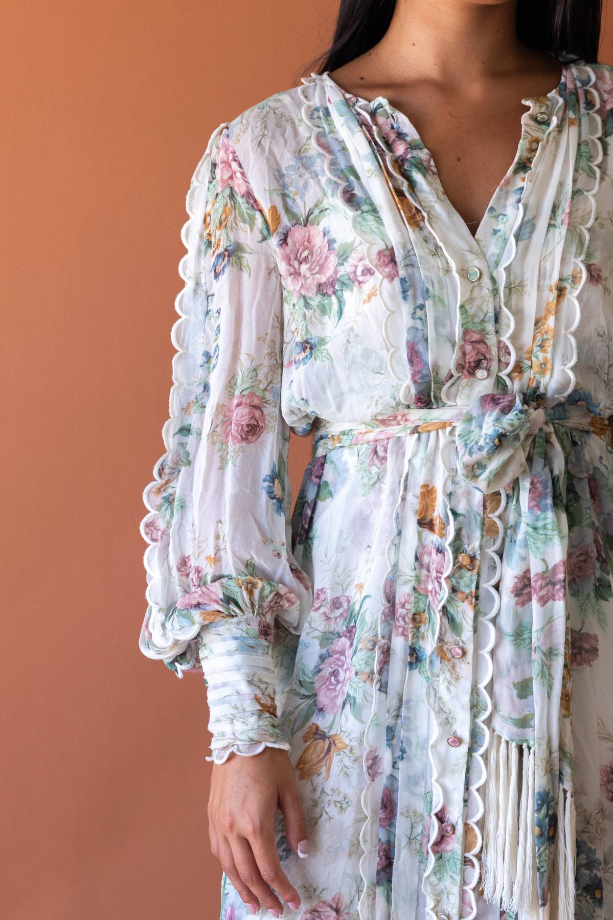 ZIMMERMANN - Wavelength scallop midi dress (1)