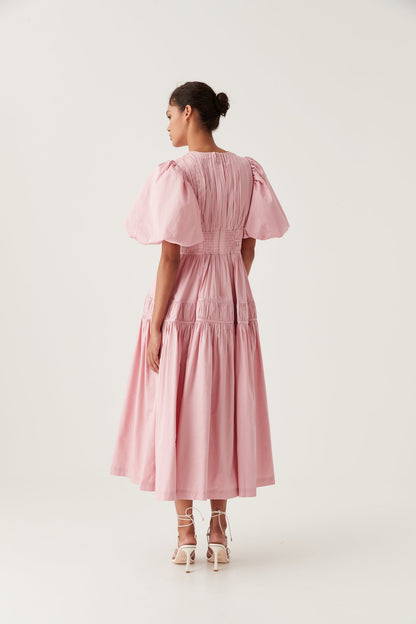 AJE - Fallingwater Ruched Midi Dress (AU 12)