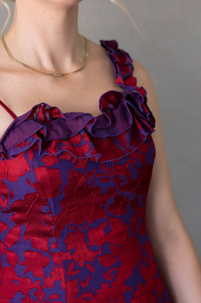 BAROMETER - Red & Purple Mini dress (AU 10)