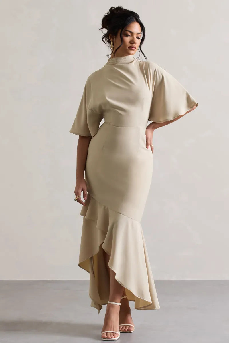 CLUB LONDON - Lavinia High Neck Maxi Dress (AU 16)