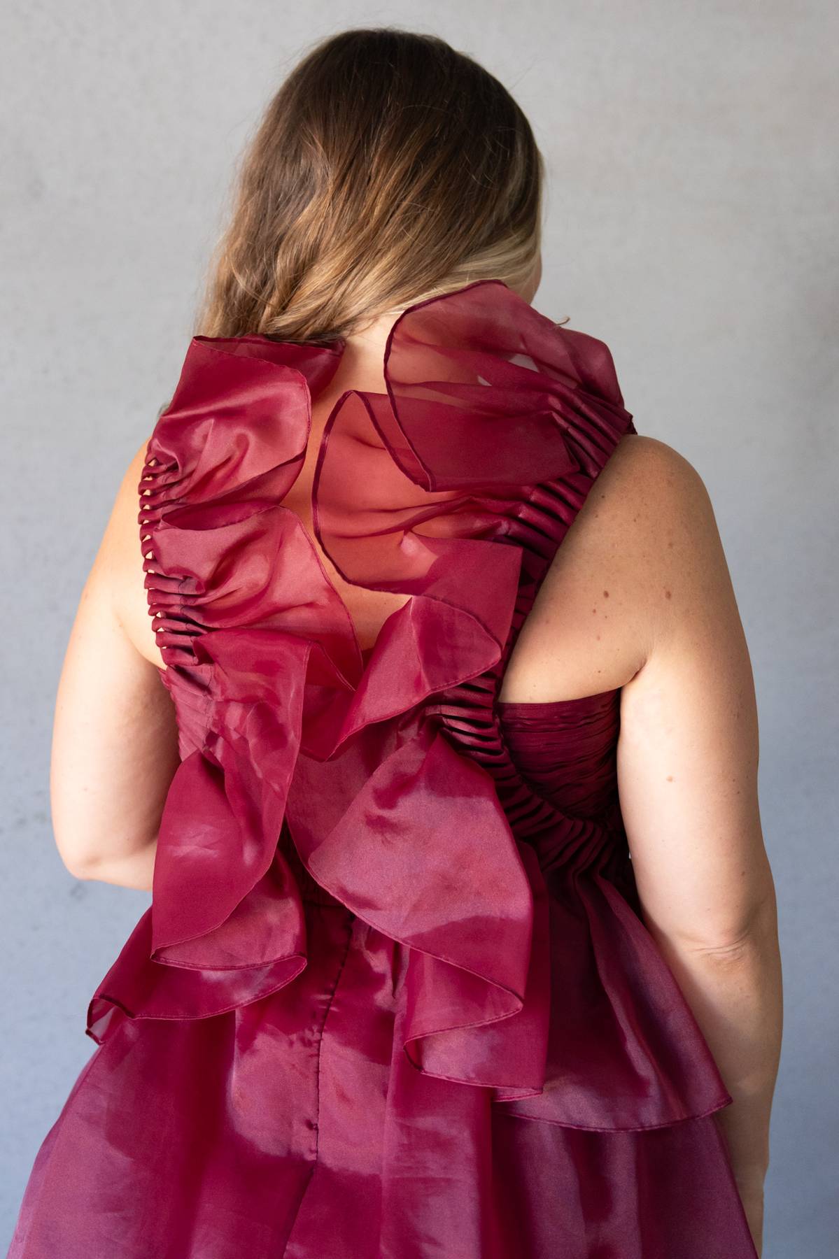 AJE - Asra Pleated Frill Midi Dress (AU 12)