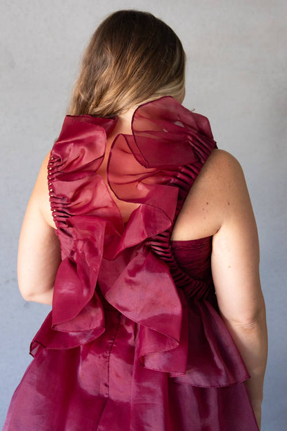 AJE - Asra Pleated Frill Midi Dress (AU 12)