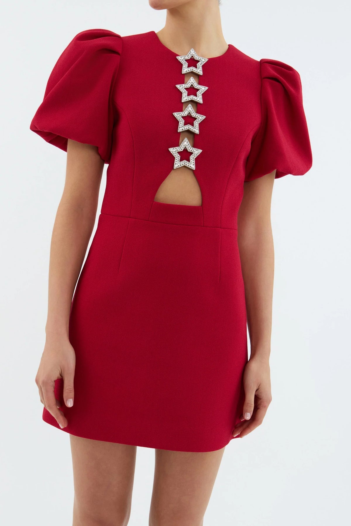 REBECCA VALANCE - Akari Puff Sleeve Mini Dress (AU 10)
