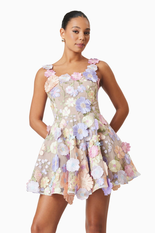 ELLIATT - Moana Floral Embellished Mini Dress