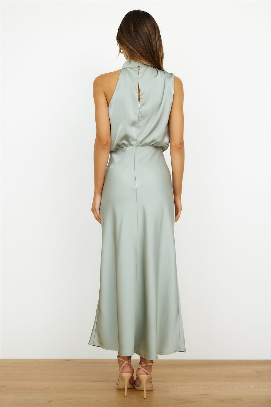 HELLO MOLLY - Switch Over Satin Maxi Dress (AU 10)