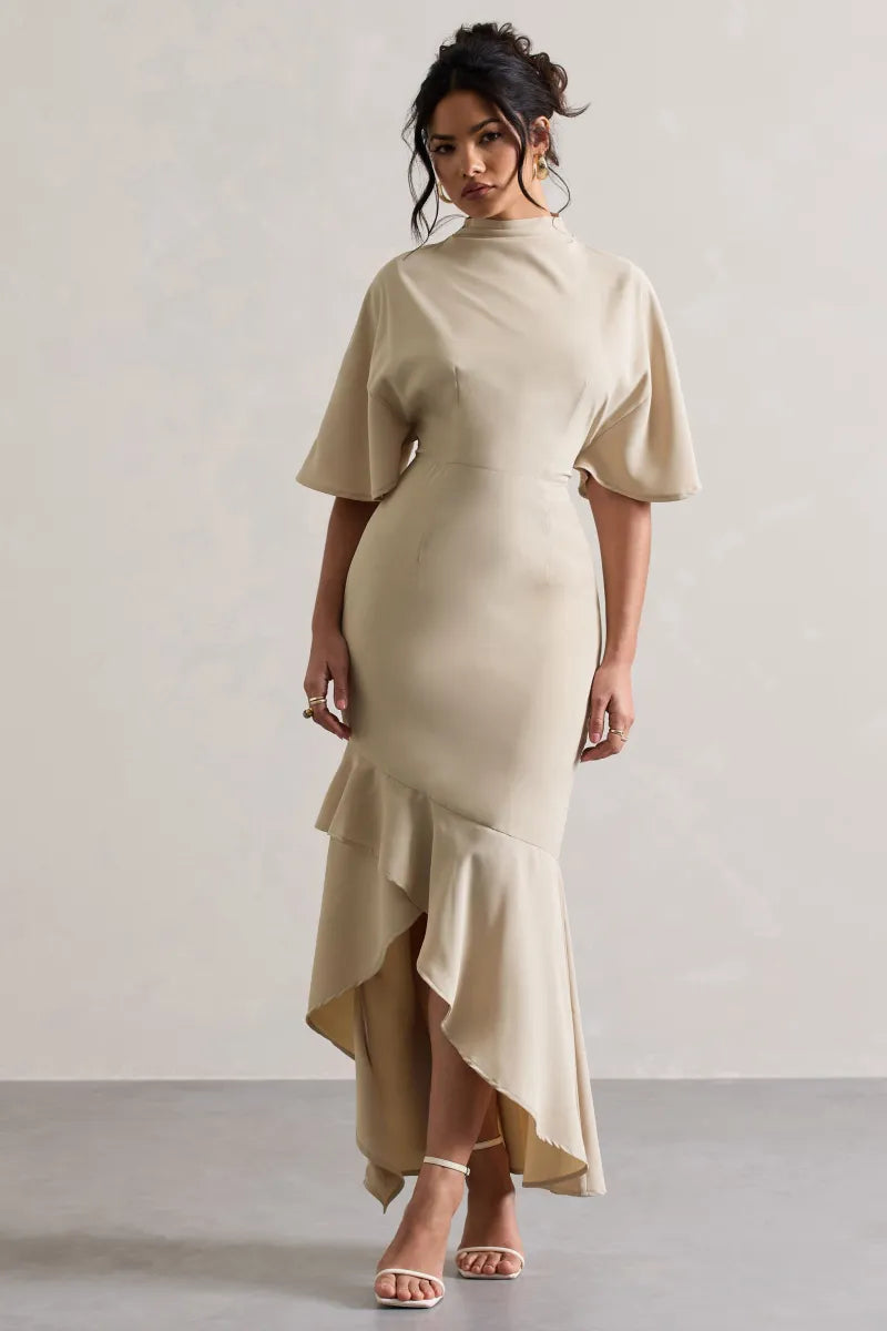 CLUB LONDON - Lavinia High Neck Maxi Dress (AU 16)