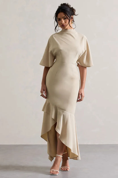 CLUB LONDON - Lavinia High Neck Maxi Dress (AU 16)