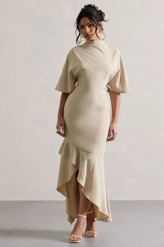 CLUB LONDON - Lavinia High Neck Maxi Dress (AU 16)