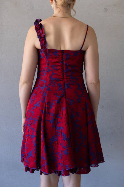 BAROMETER - Red & Purple Mini dress (AU 10)