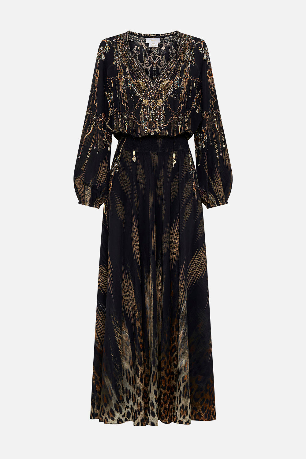 CAMILLA - Shirred Relaxed for Maxi Dress (S - AU 10)
