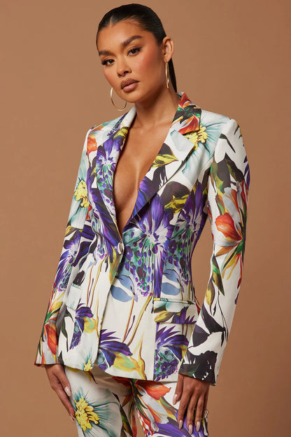 Liliana Floral Blazer Suit Set