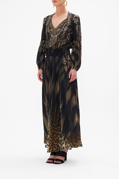 CAMILLA - Shirred Relaxed for Maxi Dress (S - AU 10)