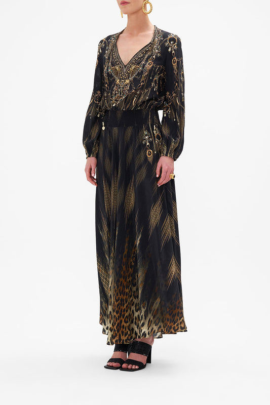 CAMILLA - Shirred Relaxed for Maxi Dress (S - AU 10)