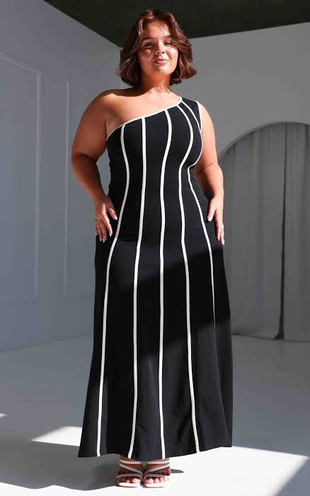 BY AMICA - Finlee Dress in Black & White (AU 14)