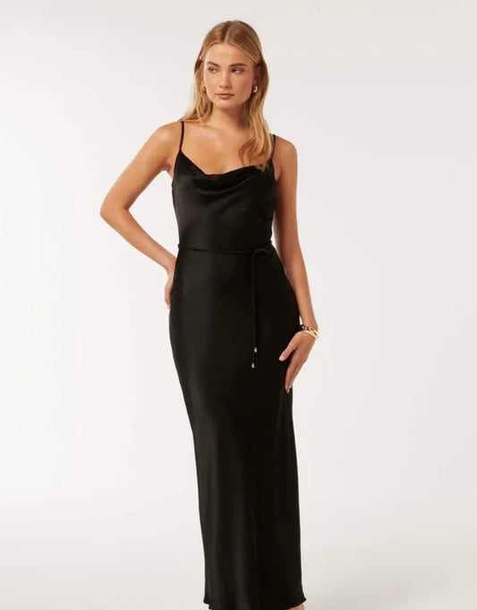 FOREVER NEW - Lucy Satin Cowl Maxi Dress