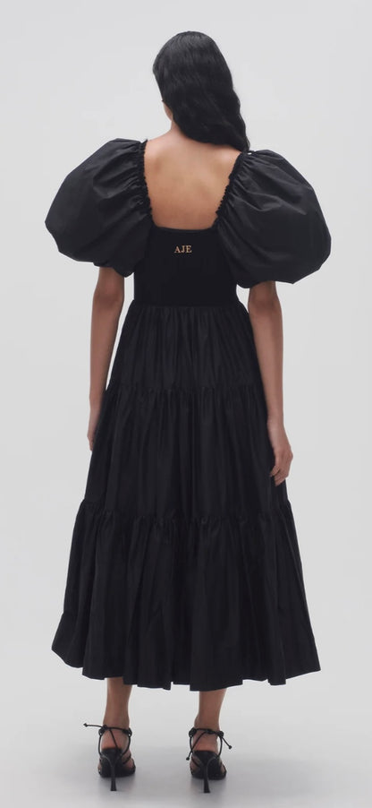 AJE - Casa Puff Sleeve Midi Dress (AU 12)
