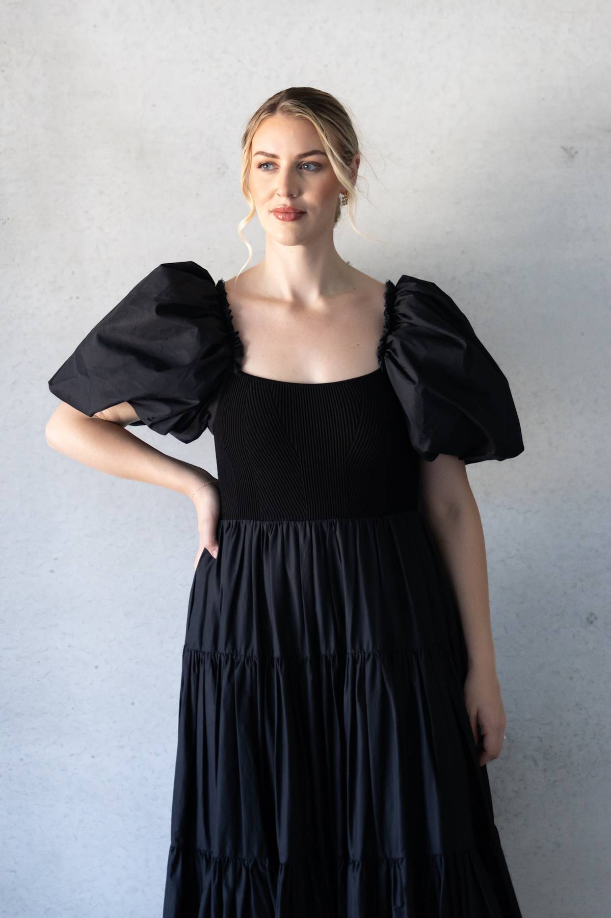 AJE - Casa Puff Sleeve Midi Dress (AU 12)