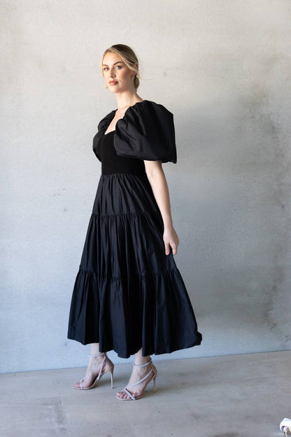 AJE - Casa Puff Sleeve Midi Dress (AU 12)