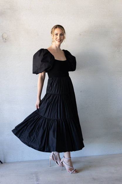 AJE - Casa Puff Sleeve Midi Dress (AU 12)