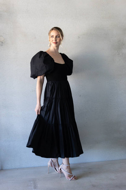 AJE - Casa Puff Sleeve Midi Dress (AU 12)