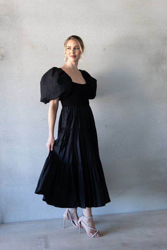 AJE - Casa Puff Sleeve Midi Dress (AU 12)