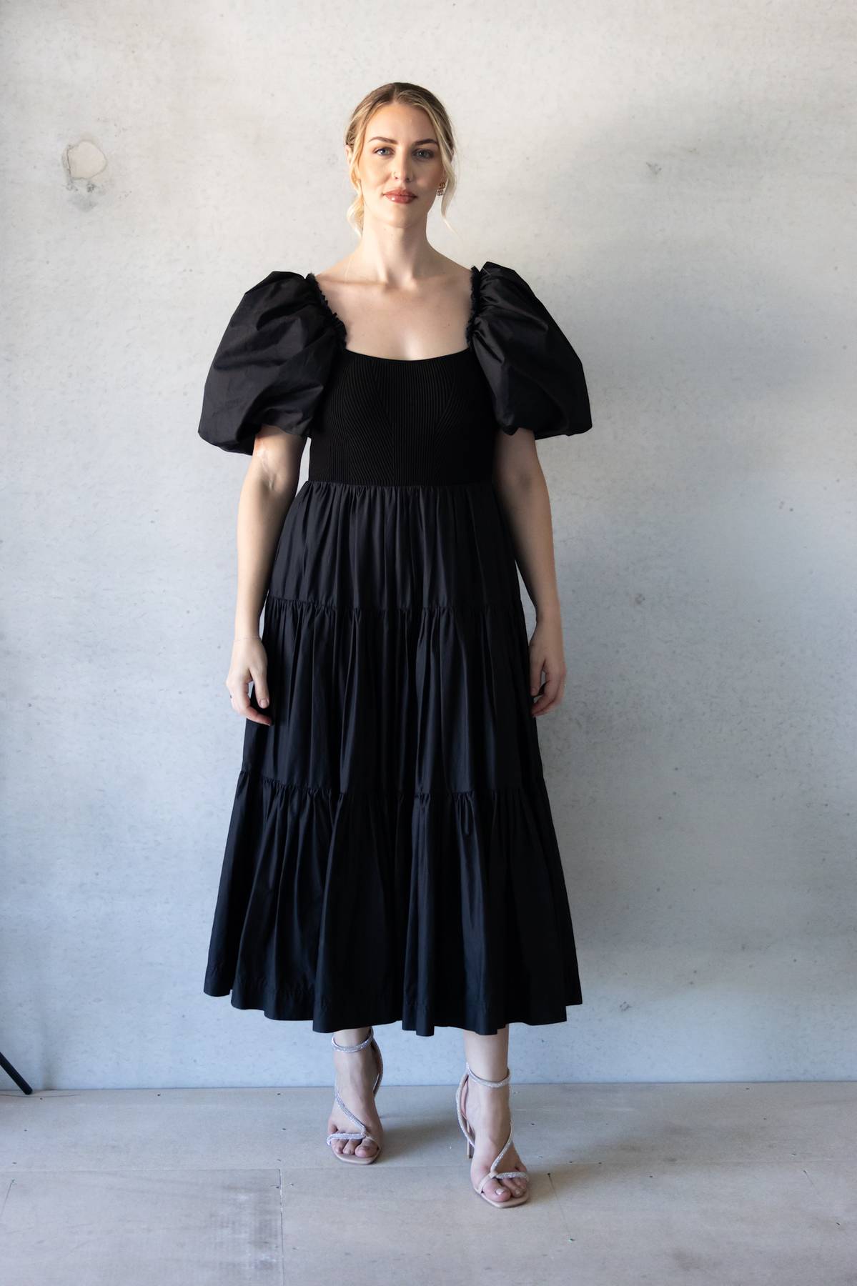 AJE - Casa Puff Sleeve Midi Dress (AU 12)