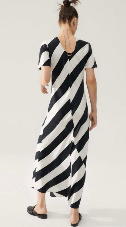 SILK LAUNDRY - Short Sleeve Bias Dress (Size 14/XL)