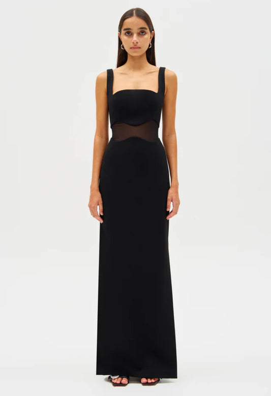 MISHA - Damita Mesh Dress in Black
